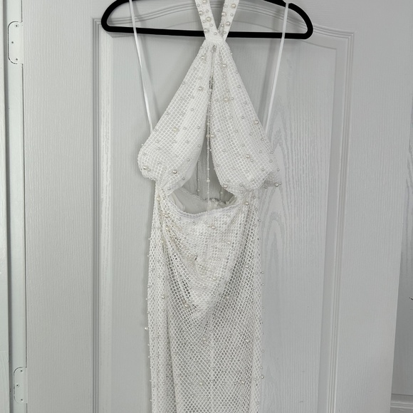 12th Tribe Bellagio White Pearl Maxi Dress - Picture 5 of 7